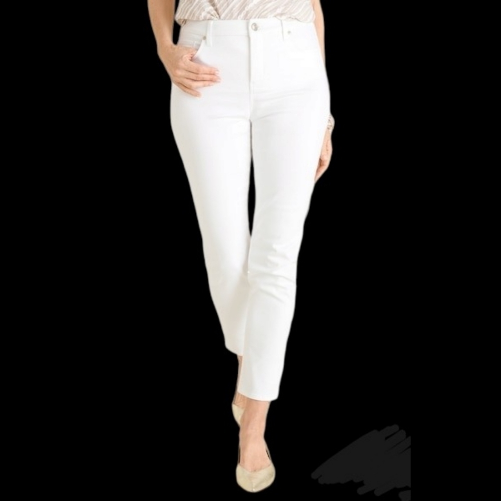 White Ankle Crop Jeans Capri Pants Size 6